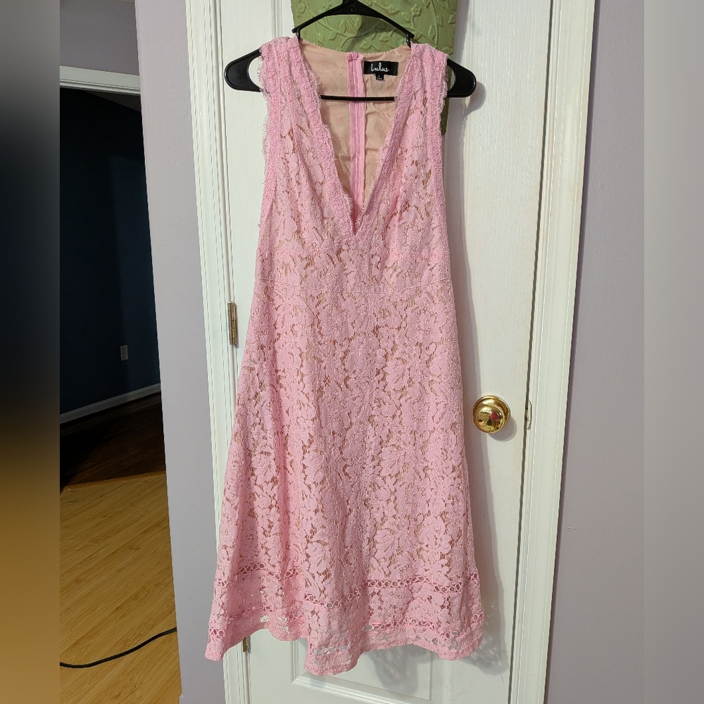 Lulu's Blush Lace Dress